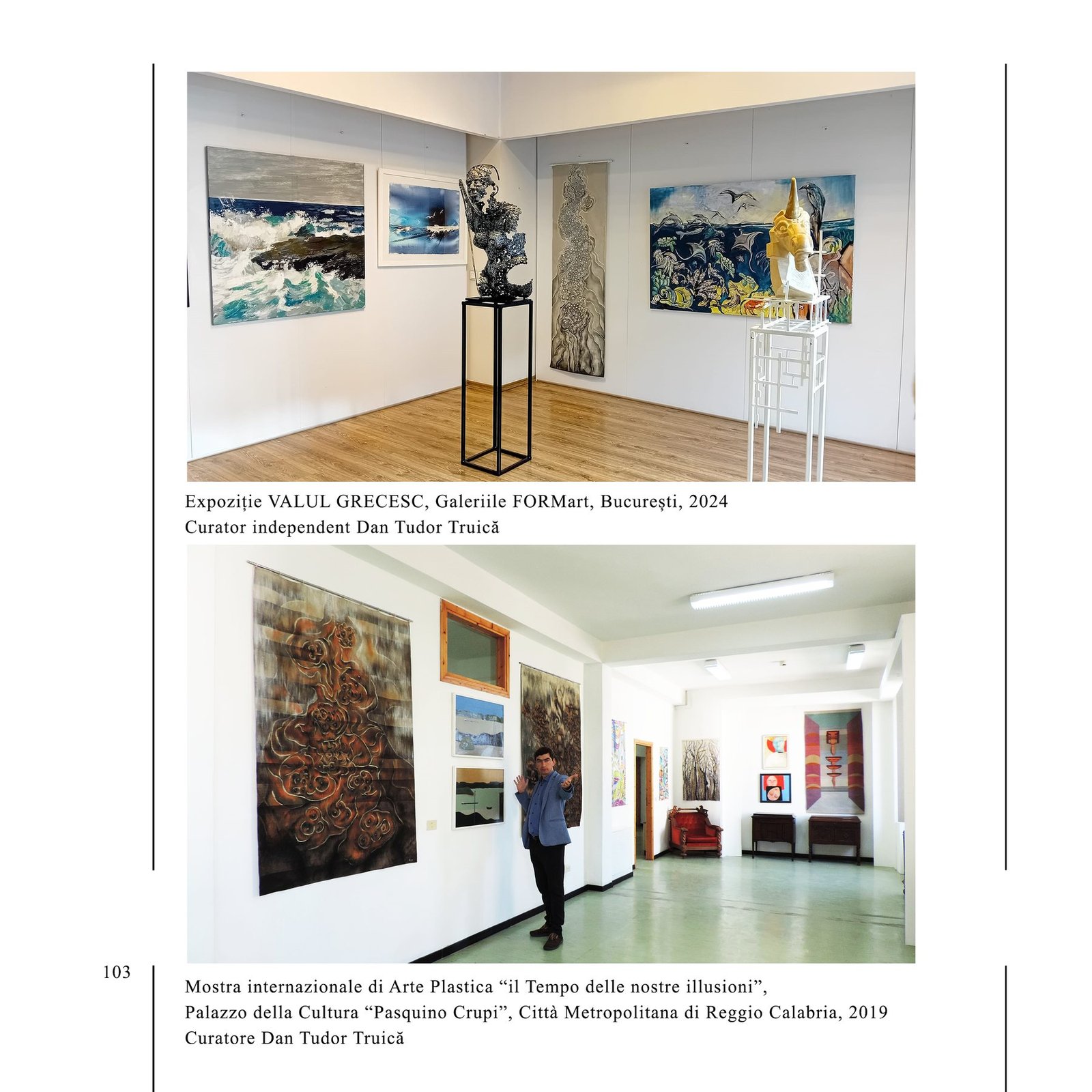 Expoziții și spații de artă documentate în album